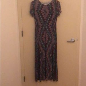 Geometric London times floor length dress